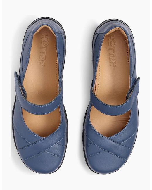 Hotter Blue Hope Mary Jane Shoes
