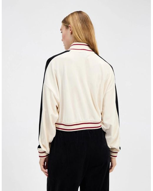 Ellesse Black Bloom Cropped Track Top