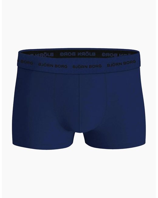 Björn Borg Blue 3-Pack Fern Leaf Print Boxer Trunks for men