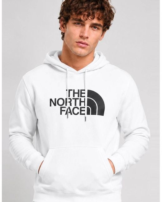 The North Face White Standard Half Dome Pullover Hoodie for men