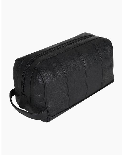 Lakeland Leather Black Explorer Wash Bag