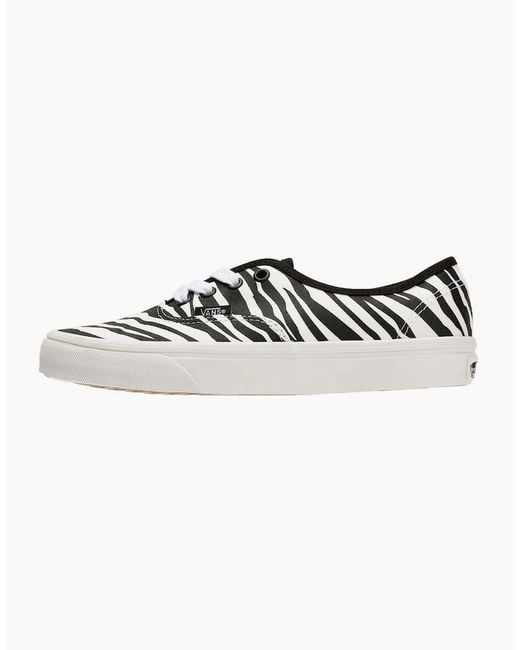 Vans Black Authentic Animalier Zebra Trainers