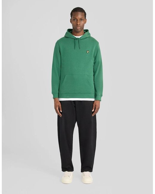 Lyle & Scott Green Loopback Cotton Hoodie for men