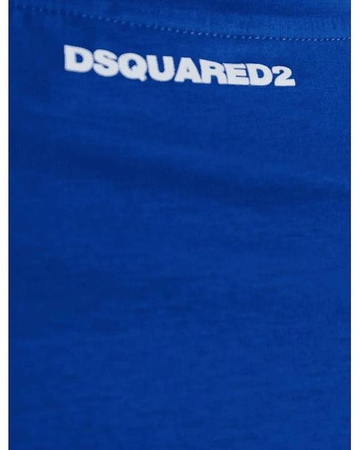 DSquared² Blue Basic Royal T-Shirt for men