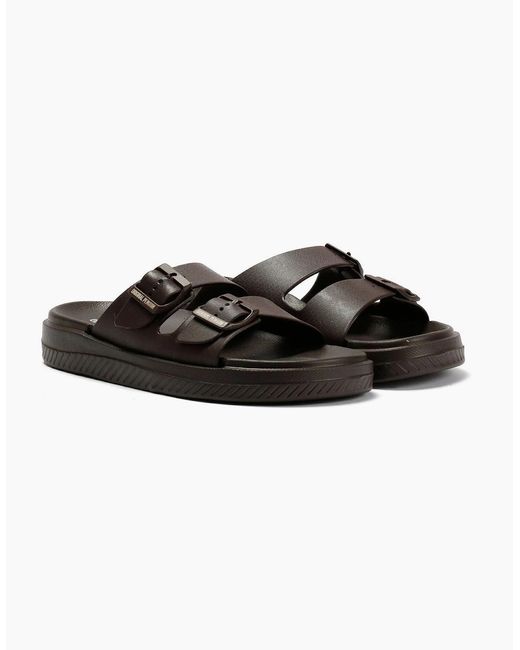 Original Penguin Brown Penguin Playa Chocolate Sandals for men