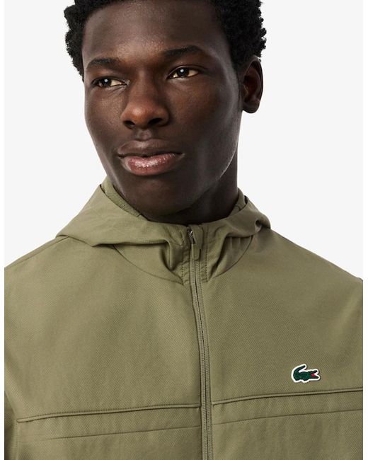 Lacoste Green Water-Repellent Sport Track Jacket for men