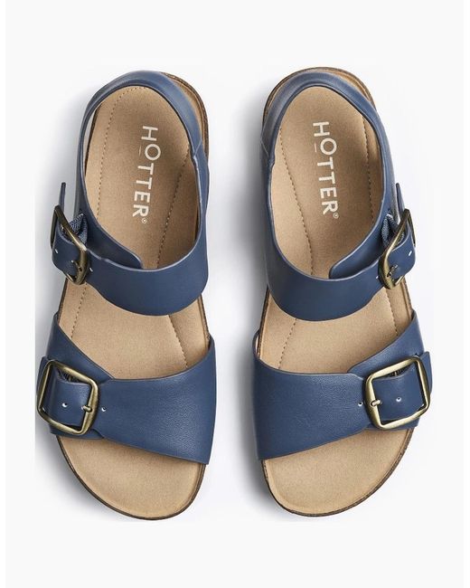 Hotter Blue Tourist Ii Wide Fit Sandals