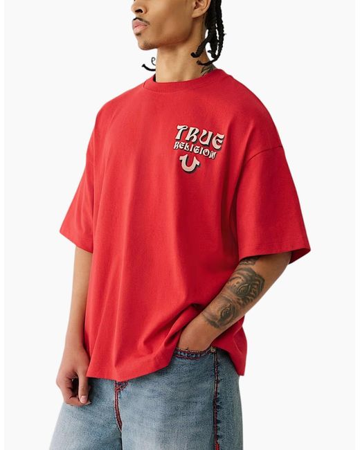 True Religion Red 109297 T Shirts for men