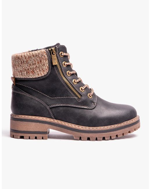 Lotus Black Lauryn Ankle Boots