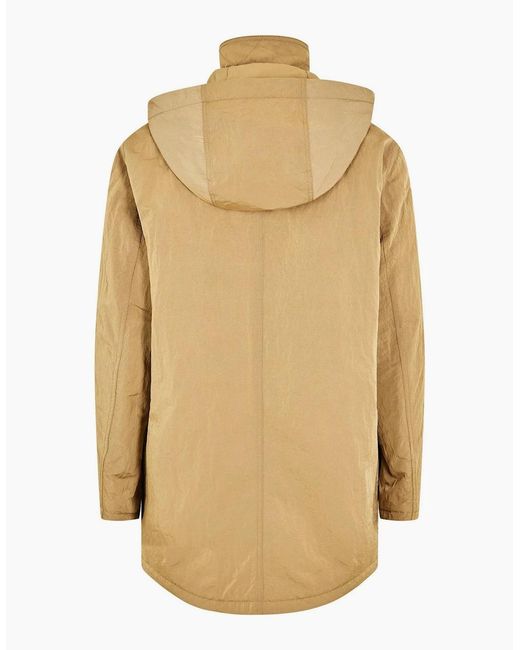 Boss Natural Solid Patterned Hooded Snap Button Rain Jacket With Flap Pocket for men