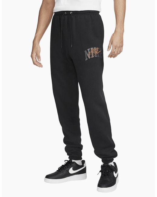 Nike Black Tracksuit Club Fleece Pullover Hoodie Cuffed Jogger Sportswear for men