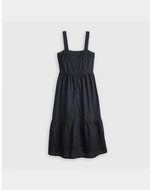 Levi's Blue Levi's Cici Square Neck Sleeveless Midi Dress