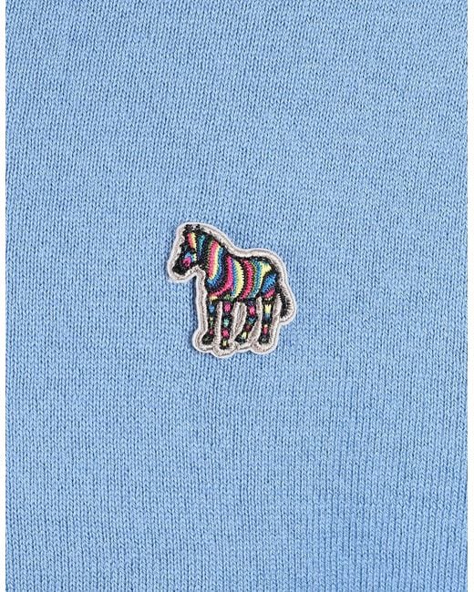 Paul Smith Blue Zip Neck Sweatshirt for men