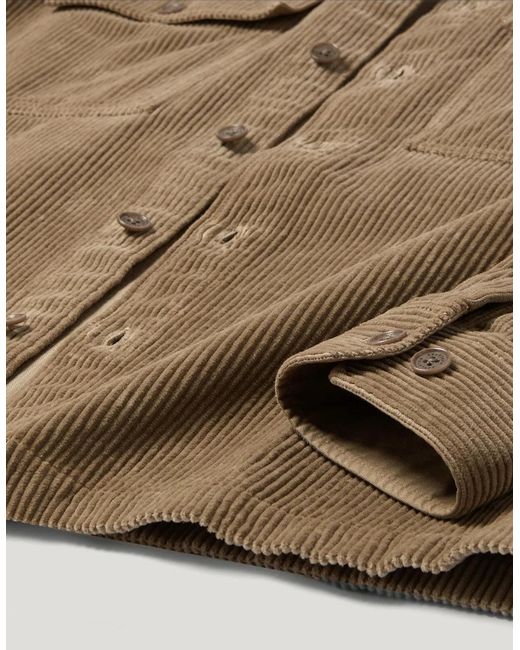 Belstaff Green Ravine Corduroy Shirt Dusty Taupe for men