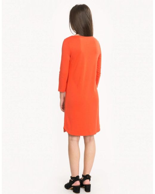 Great Plains Orange Great Plains Joelle Jersey 3/4 Sleeve Dress