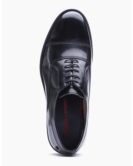 Base London Blue London Roma Leather Oxford Shoes for men