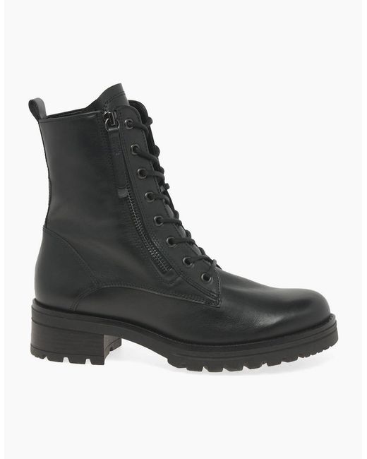 Gabor Black Serve Biker Boots