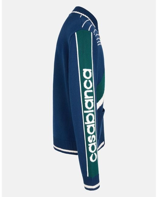 Casablanca Blue Pyramid Jacquard Jacket for men