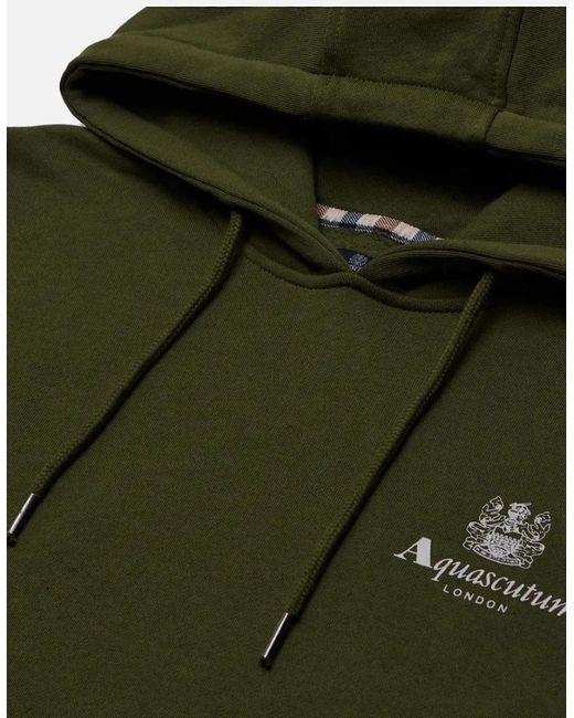 Aquascutum Green Active Big Logo Hoodie for men