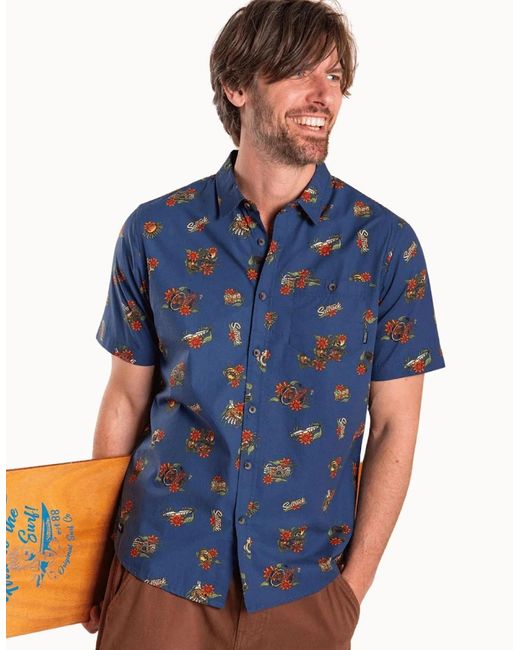 Saltrock Blue Wanderer Short Sleeve Shirt for men