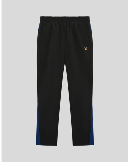 Lyle & Scott Black Sports Panelled Track Pants for men