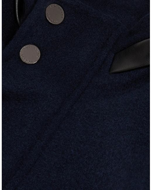 Ted Baker Blue Knowl Funnel Neck Field Jacket for men