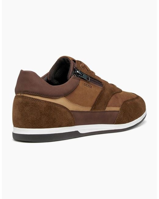 Geox Brown U Renan A Trainers for men