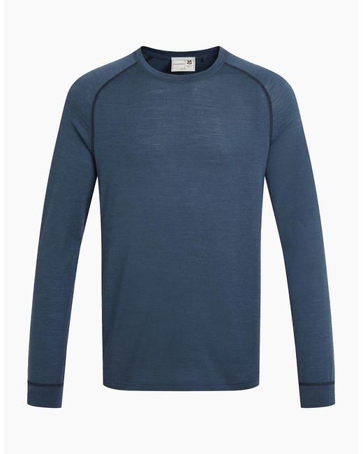 Craghoppers Blue National Trust Yewdale Long-Sleeved T-Shirt for men