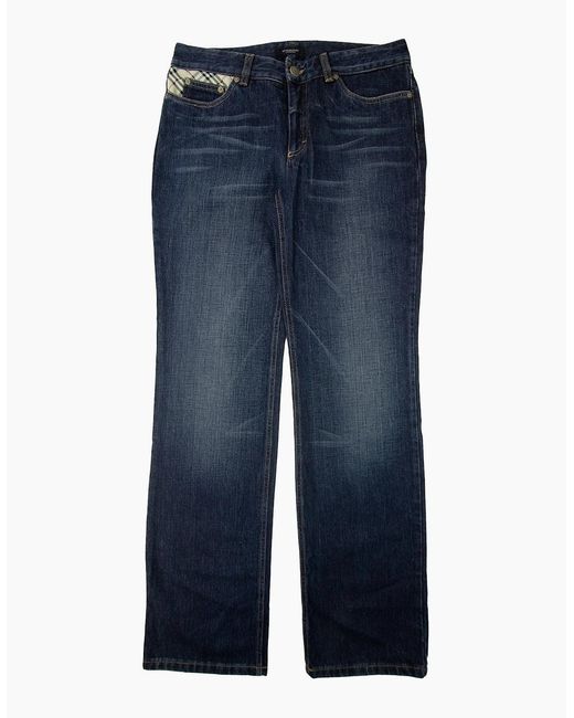 Burberry Blue Straight Fit 5 Pocket Jeans Denim