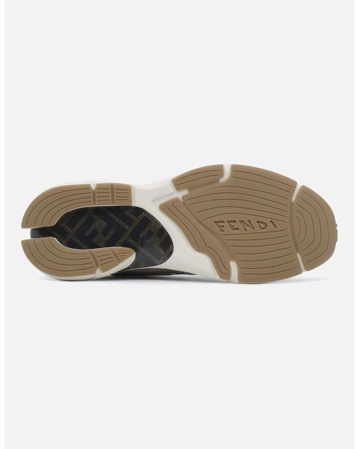 Fendi White Ff Runner Sneakers for men
