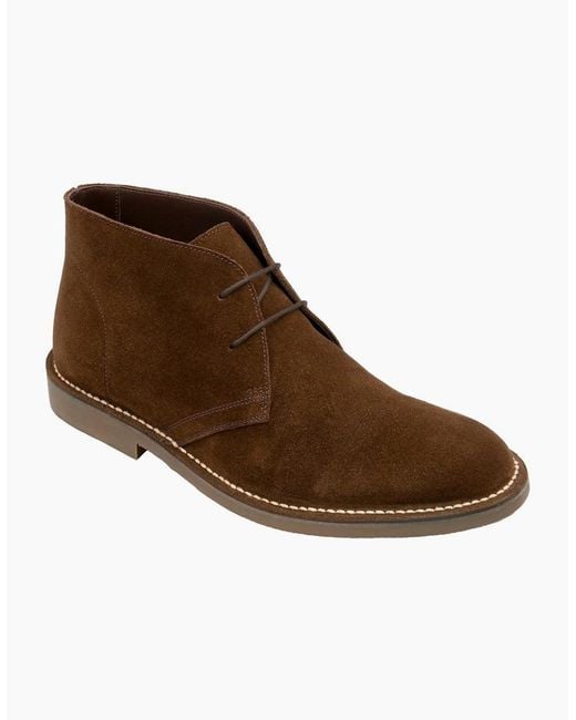 Loake Brown Sahara Desert Boot Dark Suede for men