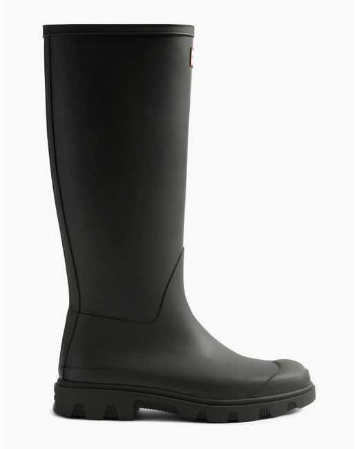 Hunter Black Downpour Tall Wellingtons