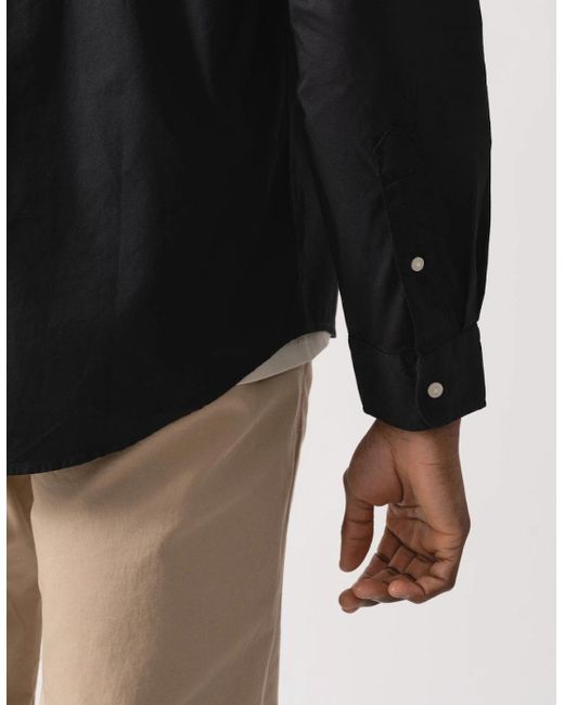 Tommy Hilfiger Black Core Flex Poplin Long Sleeve Shirt for men