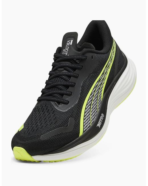 PUMA Black Velocity Nitro 3 Wide Running Shoes for men