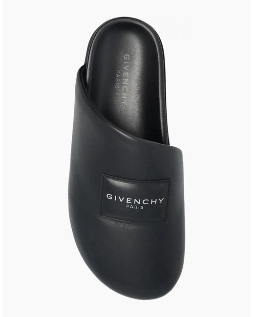 Givenchy Black Leather Mules for men