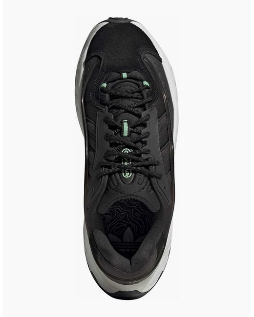 Adidas Black Oznova Lace Up Flats Sneakers for men