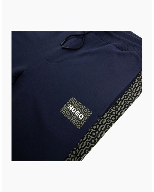 Boss Blue Hugo Dacino Side Logo Tracksuit Pants Dark 405 for men