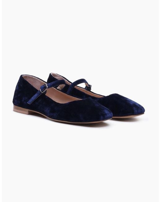 Hush Puppies Blue Pasha Velvet Flats