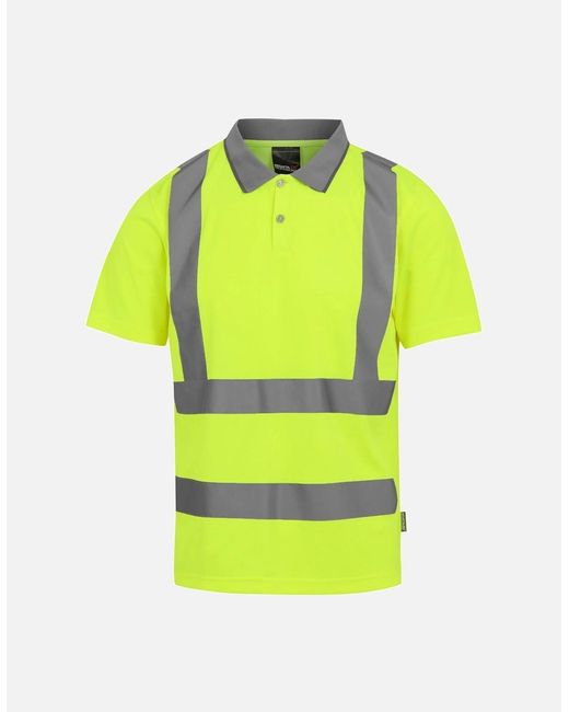 Regatta Yellow Professional Hi-Vis Polo Shirt for men