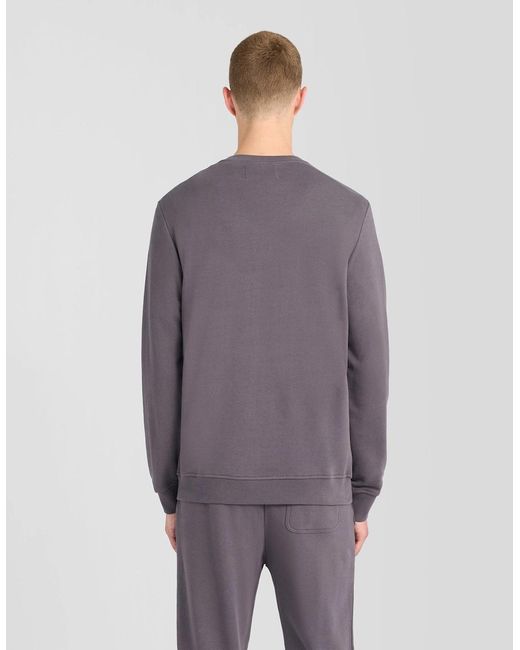Lyle & Scott Gray Superfine Cotton Crew Neck Sweatshirt for men