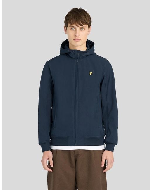 Lyle & Scott Blue Sports Mesh-Back Softshell Jacket for men