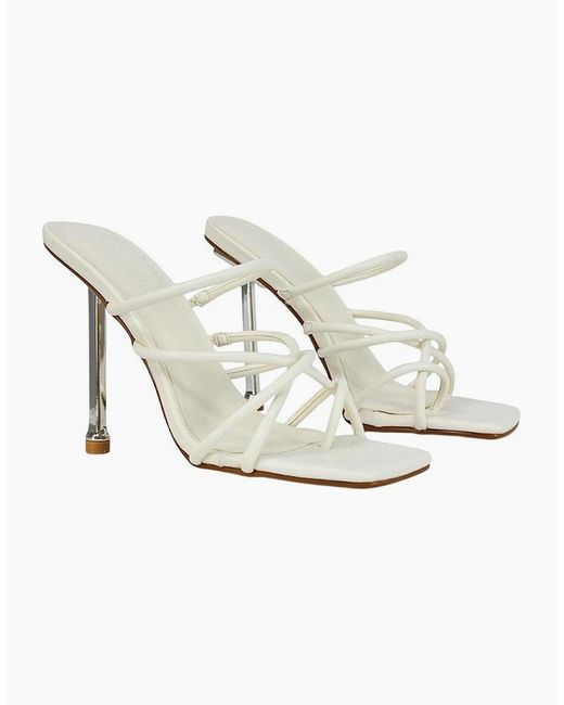 XY London White Ladies Raelynn Strappy High Heels