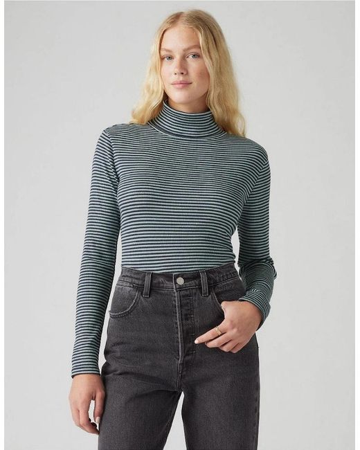 Levi's Blue Levi's Turtleneck Long Sleeve Slim Fit T-Shirt