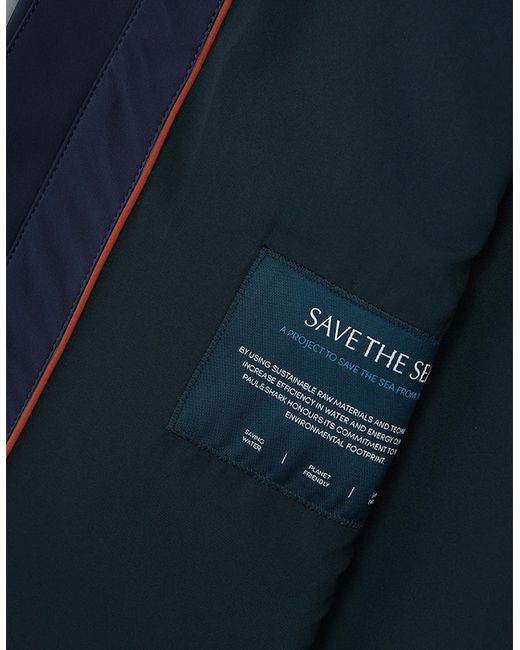 Paul & Shark Blue Typhoon Re-4X4 Stretch Shacket for men