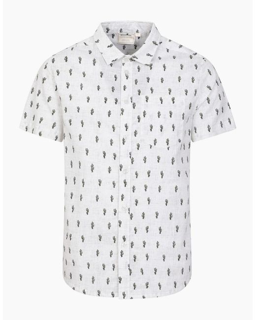 Mountain Warehouse White Preston Illustration Shirt for men