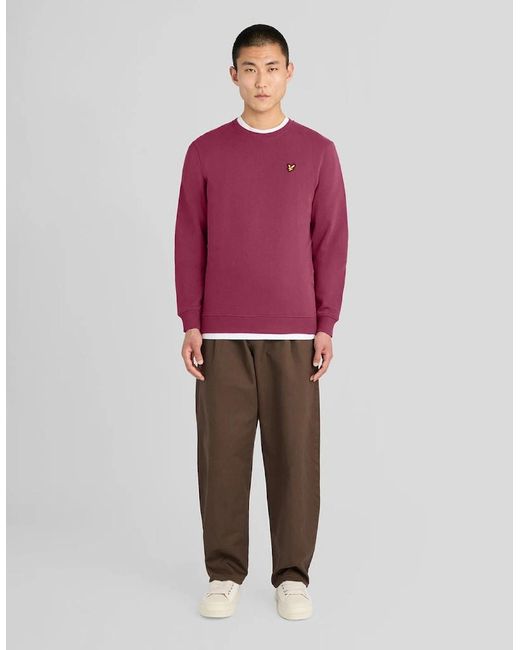 Lyle & Scott Red Everyday Cotton Crew Neck Sweatshirt for men