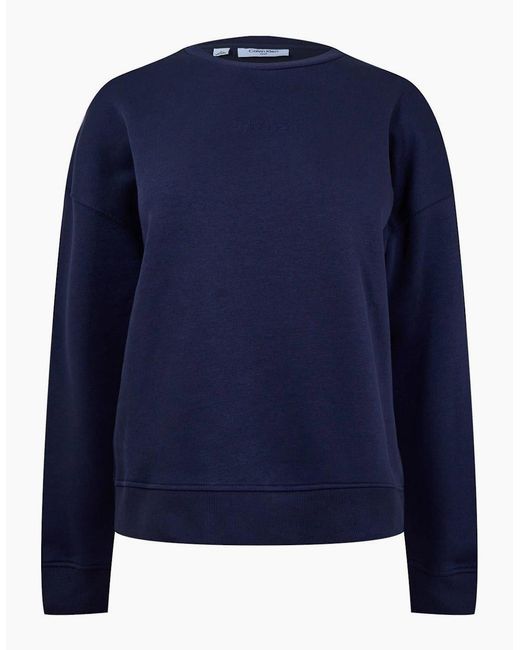 Calvin Klein Blue Crew Neck Regular Fit Sweatshirt