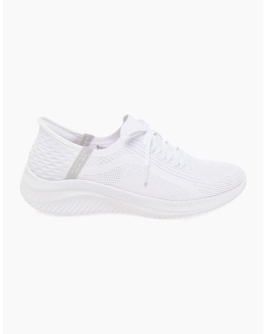 Skechers White Slip