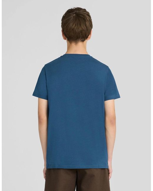 Lyle & Scott Blue Cotton Crew Neck T-Shirt for men