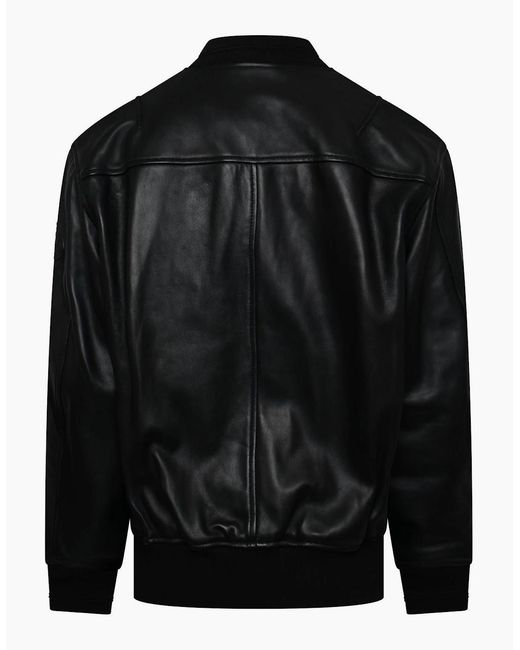 DIESEL Black L Pritts New Leather Jacket for men